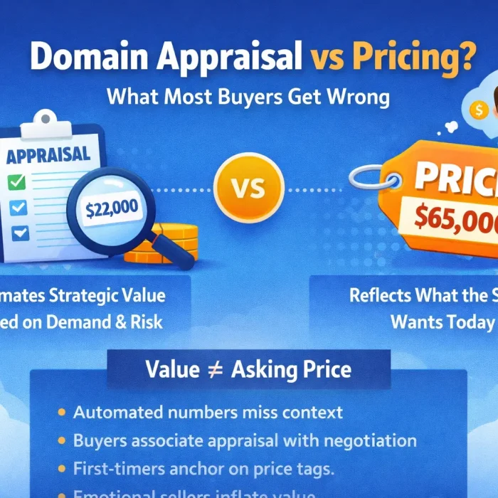 Domain Appraisal vs Pricing: What Most Buyers Get Wrong